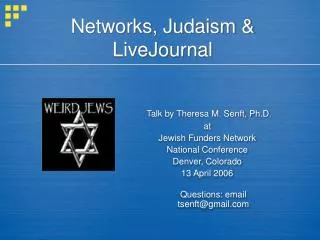 Networks, Judaism &amp; LiveJournal