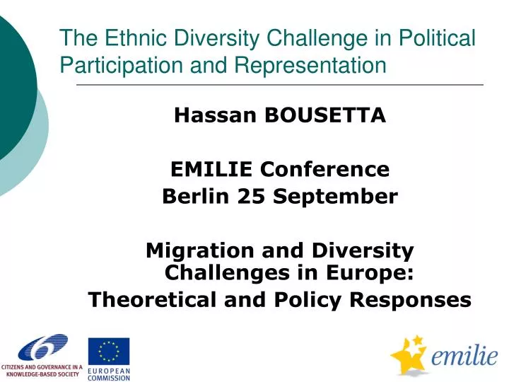 the ethnic diversity challenge in political participation and representation