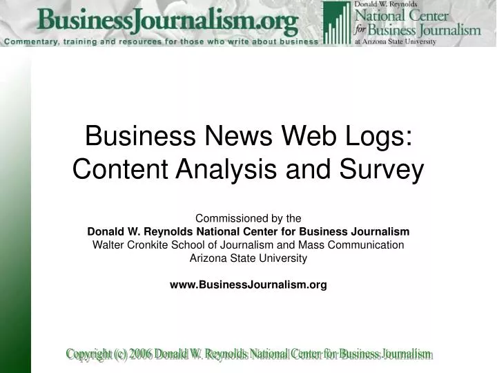 business news web logs content analysis and survey