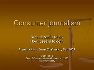 Consumer journalism