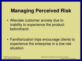 Managing Perceived Risk