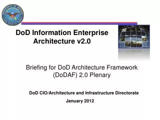 DoD Information Enterprise Architecture v2.0