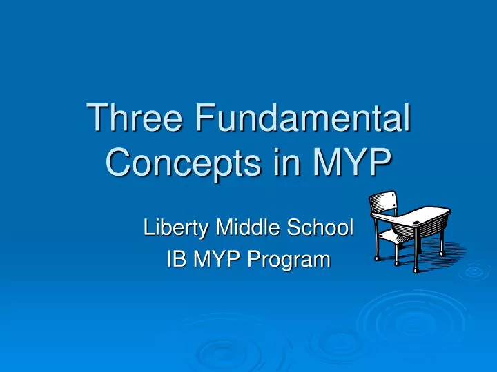three fundamental concepts in myp
