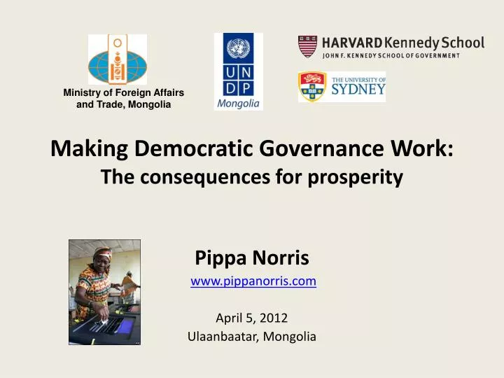 making democratic governance work the consequences for prosperity