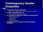 Contemporary Gender Inequality - slide 1