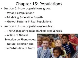 Chapter 15: Populations