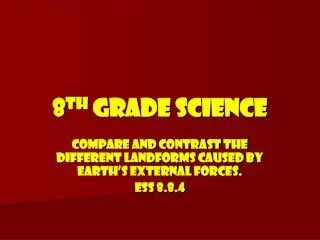 8 TH GRADE SCIENCE