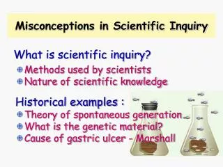 Misconceptions in Scientific Inquiry