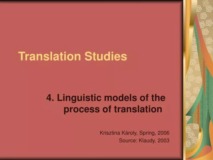 translation studies
