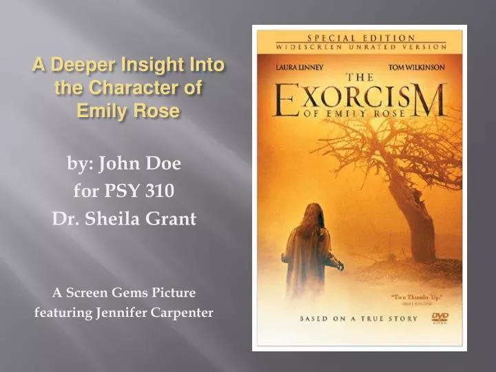 a deeper insight into the character of emily rose
