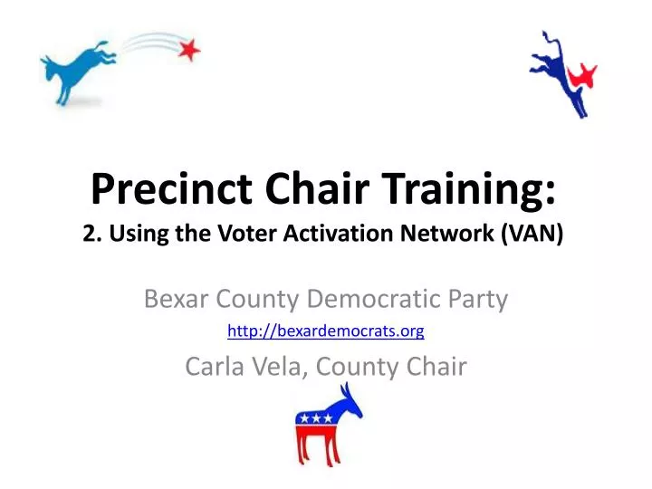 precinct chair training 2 using the voter activation network van