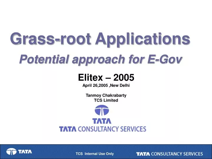 grass root applications potential approach for e gov