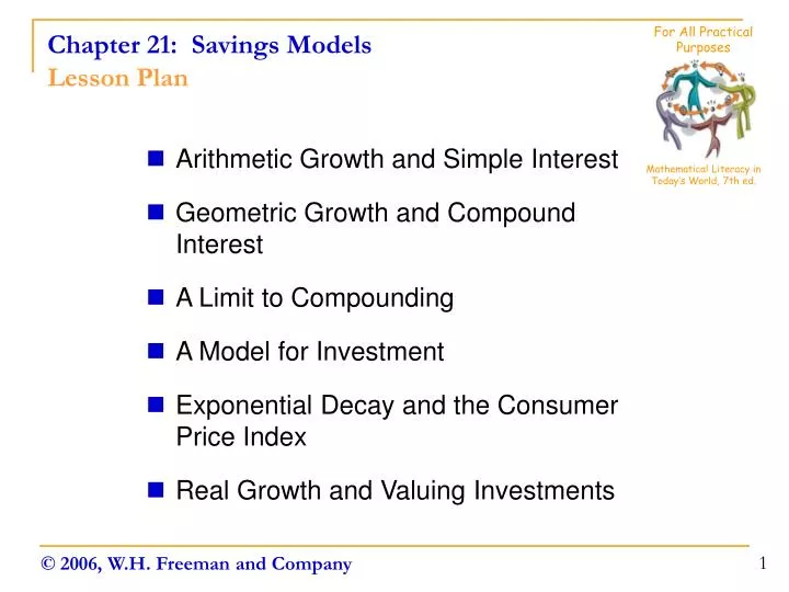 chapter 21 savings models lesson plan