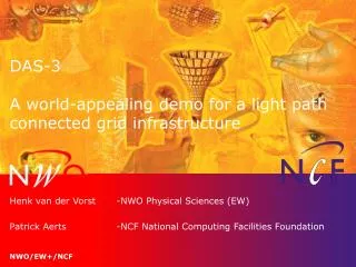 DAS-3 A world-appealing demo for a light path connected grid infrastructure