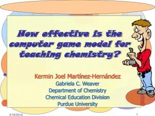 How effective is the computer game model for teaching chemistry?
