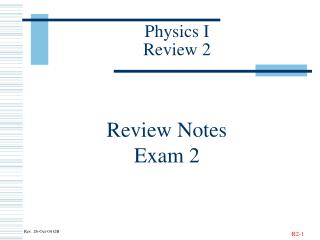 Physics I Review 2