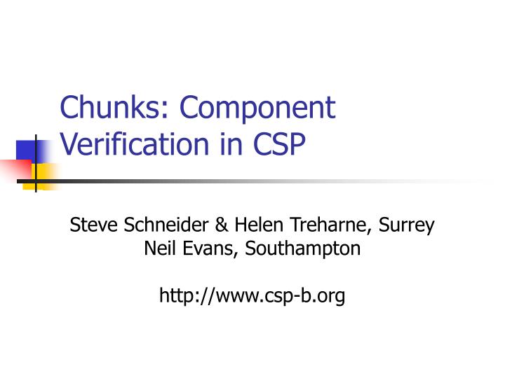 chunks component verification in csp