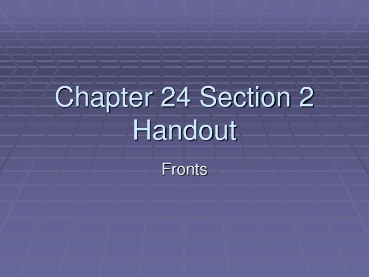 chapter 24 section 2 handout