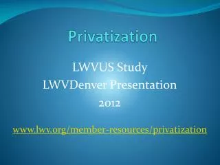 privatization