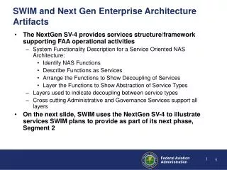 SWIM and Next Gen Enterprise Architecture Artifacts