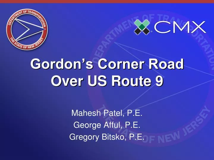 gordon s corner road over us route 9