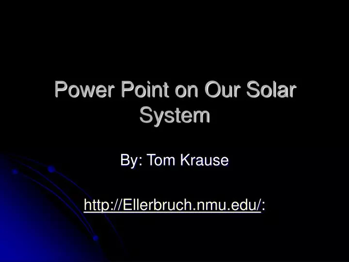 power point on our solar system