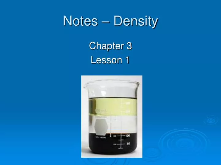 notes density