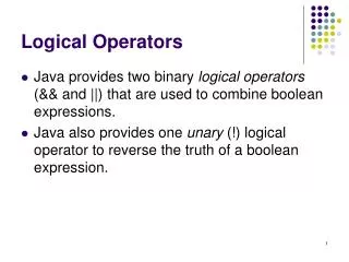 Logical Operators