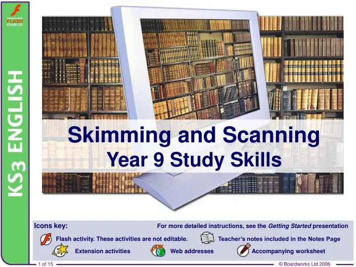 skimming and scanning year 9 study skills