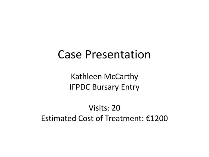 case presentation