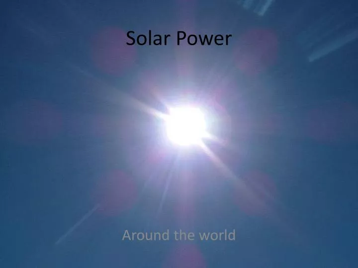 solar power