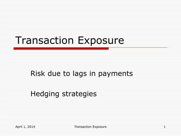 transaction exposure