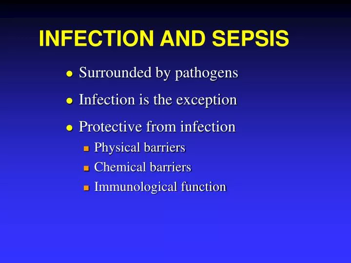 infection and sepsis