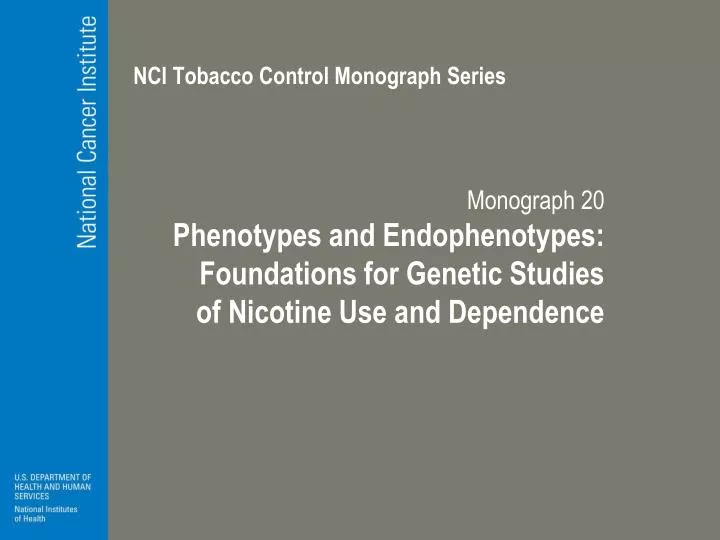 nci tobacco control monograph series