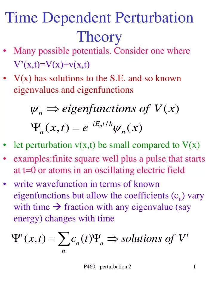 time dependent perturbation theory