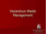 Hazardous Waste Management - slide 1