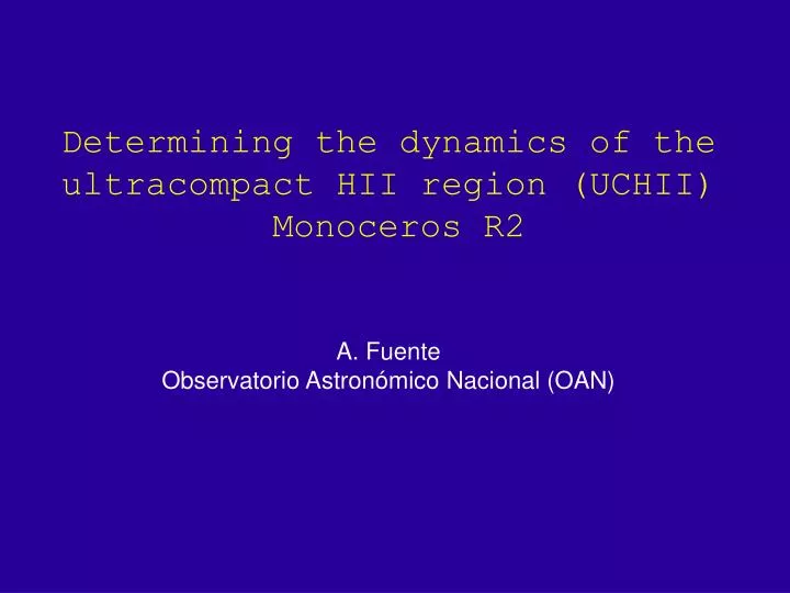 determining the dynamics of the ultracompact hii region uchii monoceros r2