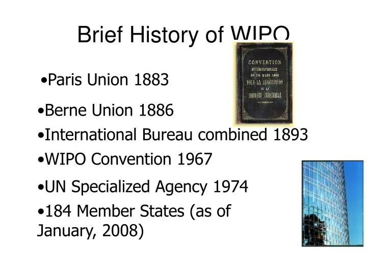 brief history of wipo