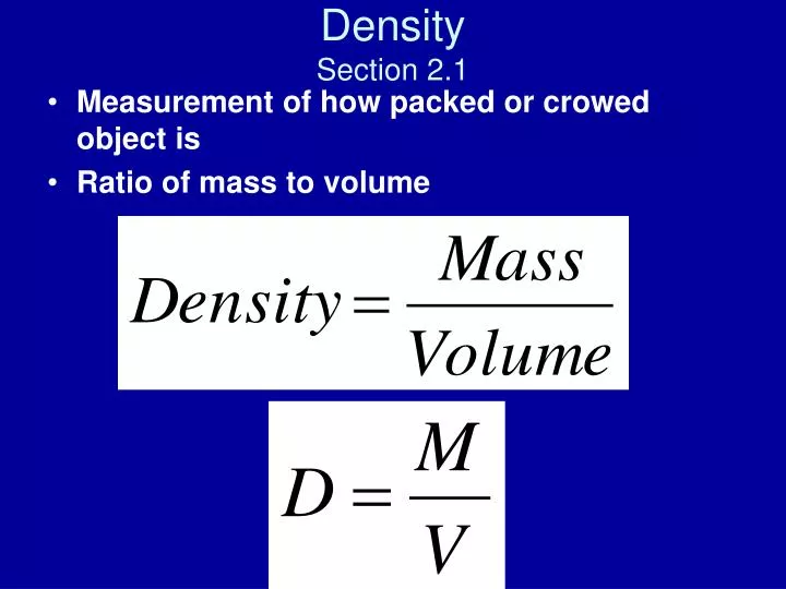 density section 2 1