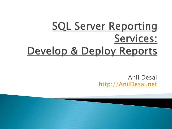 sql server reporting services develop deploy reports