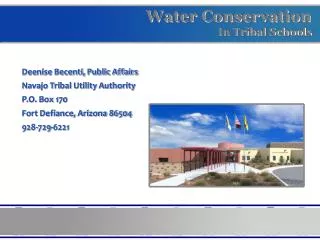 Water Conservation In Tribal Schools