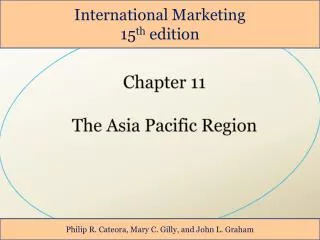 Chapter 11 The Asia Pacific Region