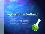 Agriscience Defined - slide 1