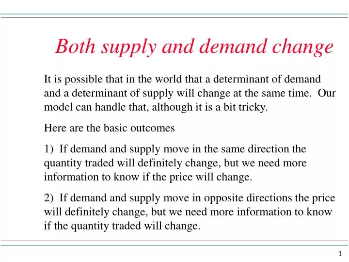 both supply and demand change