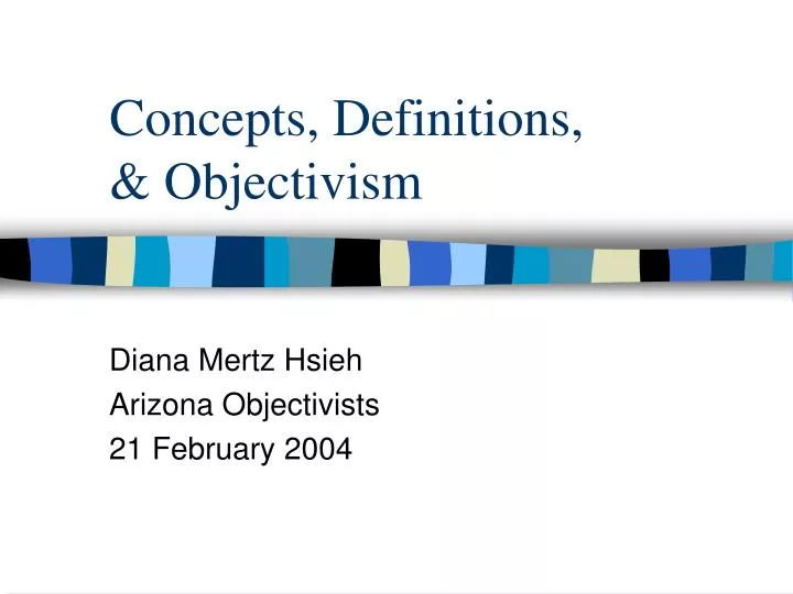 concepts definitions objectivism