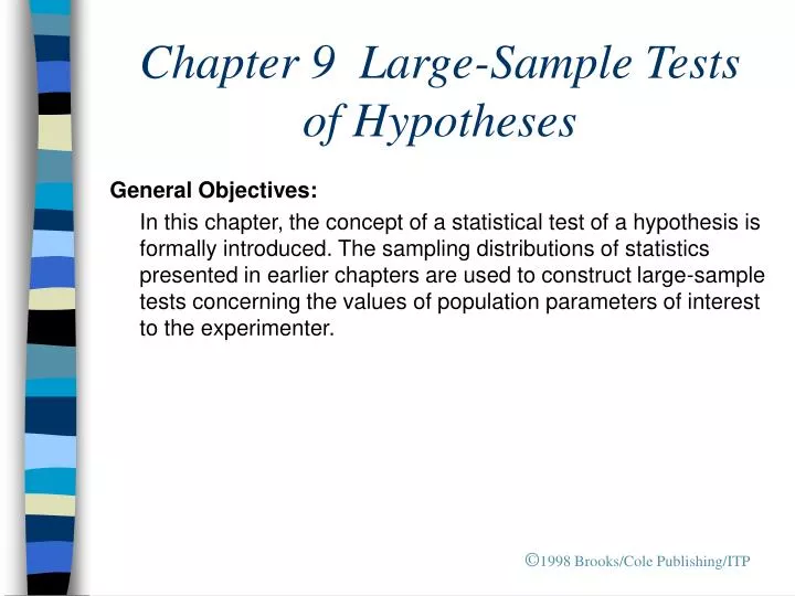chapter 9 large sample tests of hypotheses