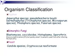 Organism Classification