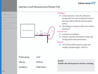 Interface Level Measurement (Water/Oil)