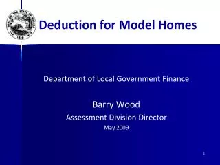 Deduction for Model Homes