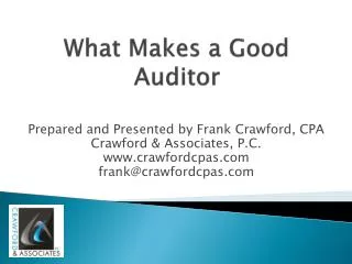 What Makes a Good Auditor